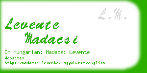 levente madacsi business card